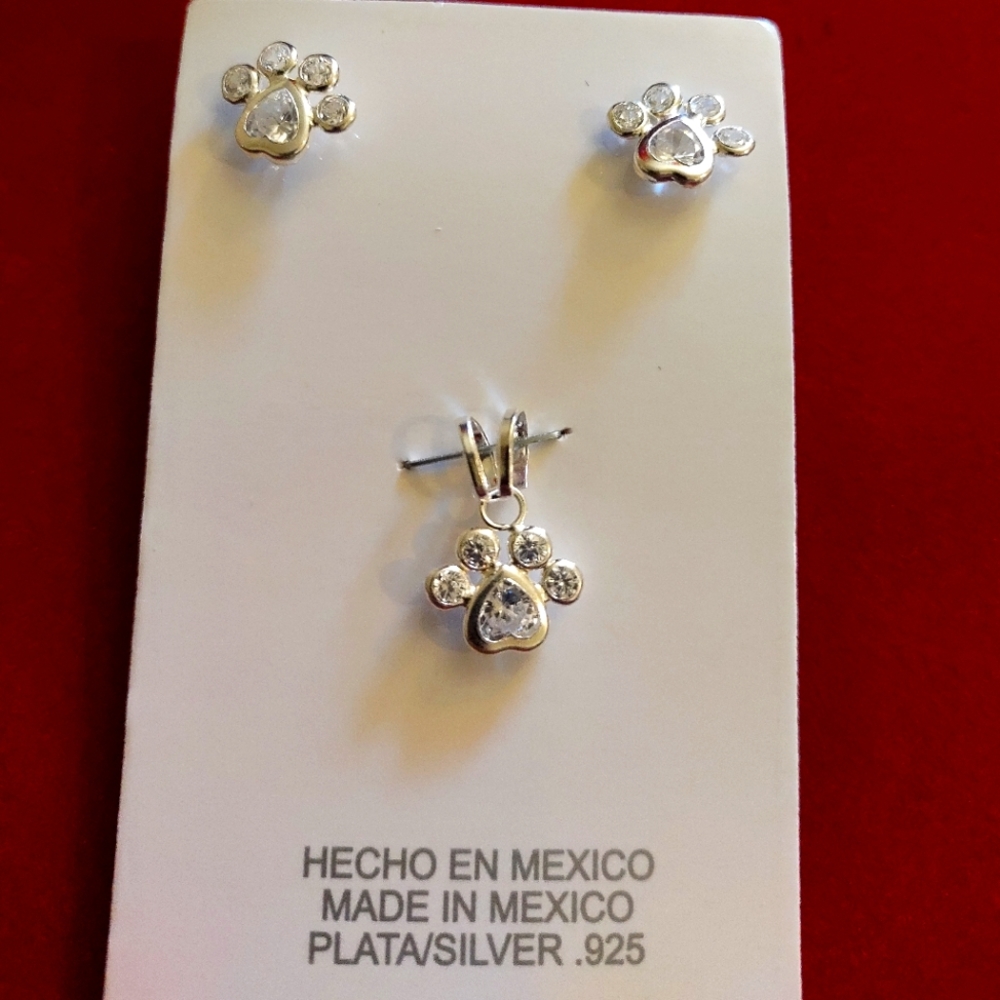 Pendant - Earrings Set Silver.925